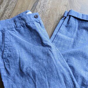 Talbots Petities, Blue Lightweight 4 pocket 100% Cotton Chambray Pants, Size 6P